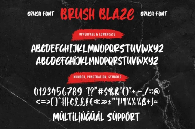 Brush Blaze Brush font