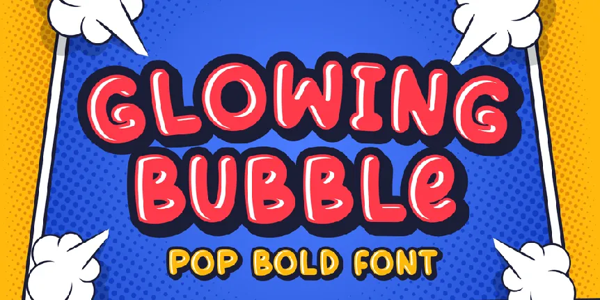 Glowing Bubble font