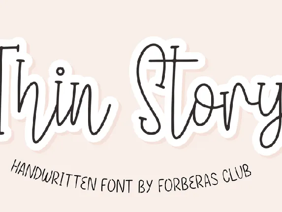 Thin Story Demo font