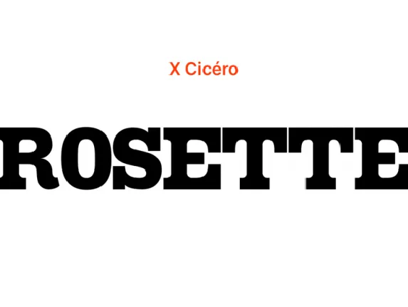 Rosette font