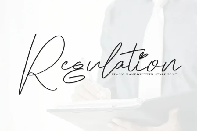 Regulation Script font