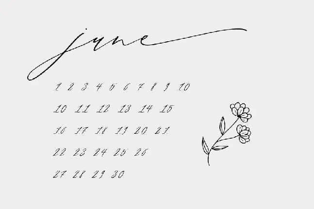 Month Glade Script font