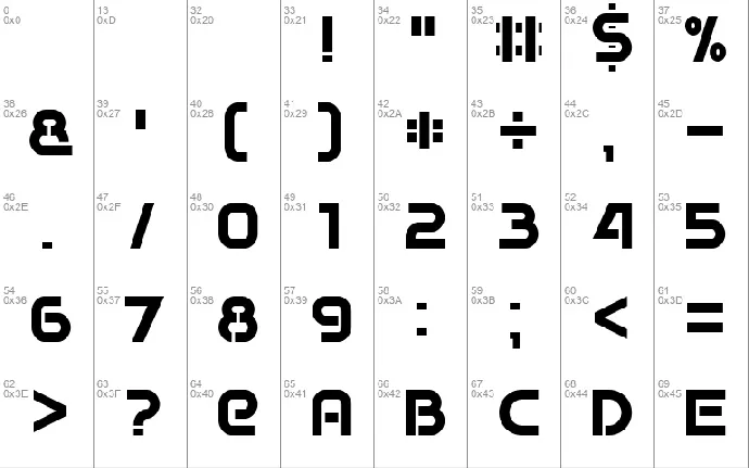 Double Force 7 font