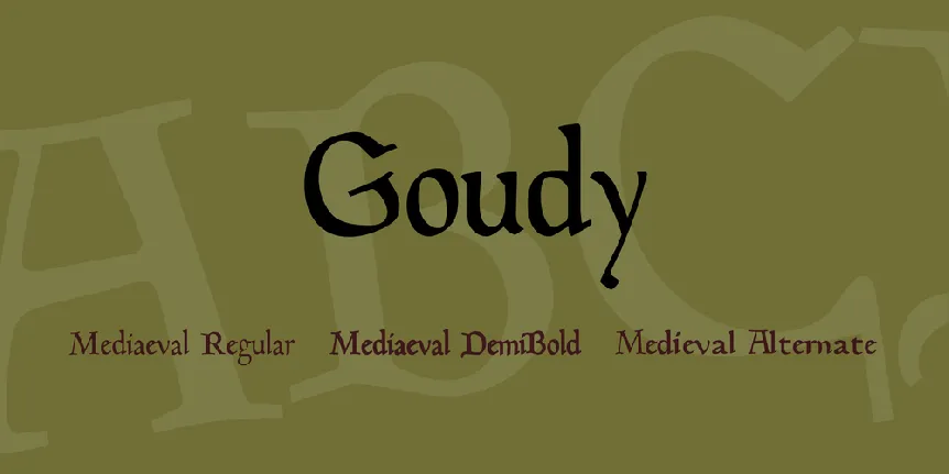 Goudy font