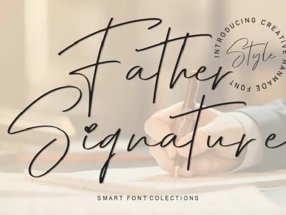 Father Signature Script font