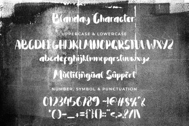 Blanday Brush font