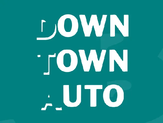 Down Town Auto font