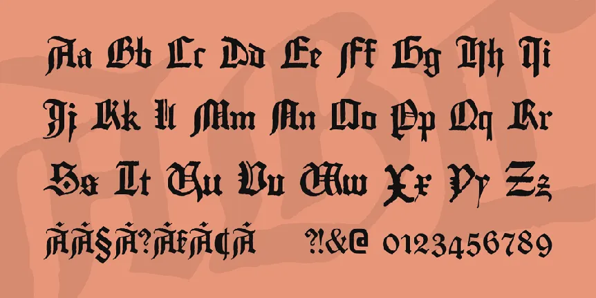 Gutenberg Textura font