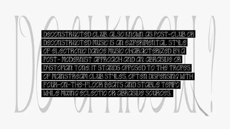 Deconstructed font