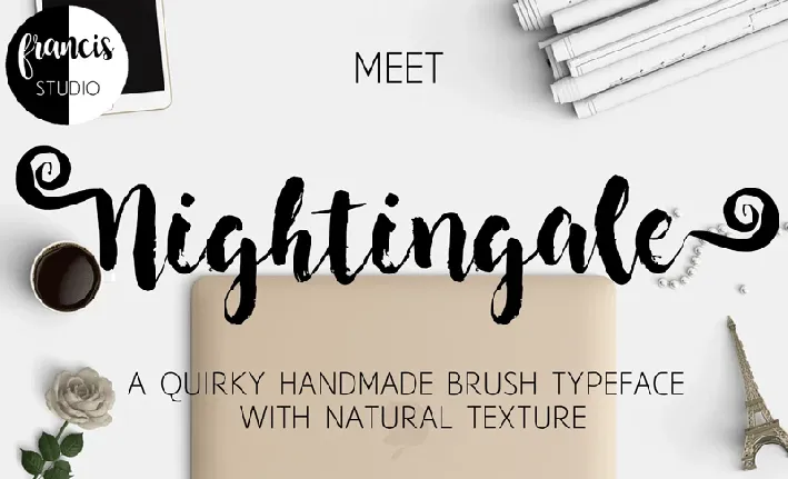 Nightingale Brush Free font