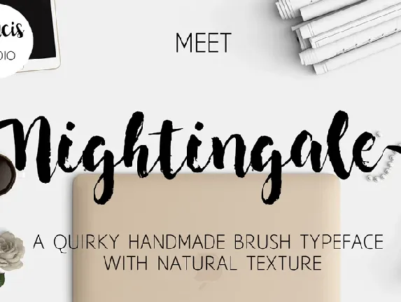 Nightingale Brush Free font