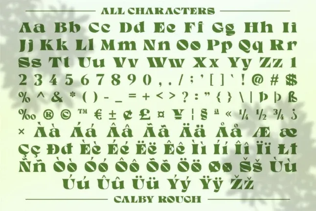 Calby Rough font