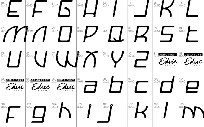 PlanetViewDemo font