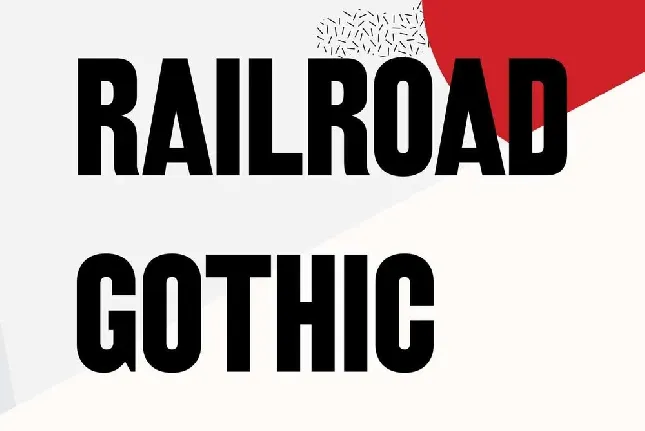 Railroad Gothic font