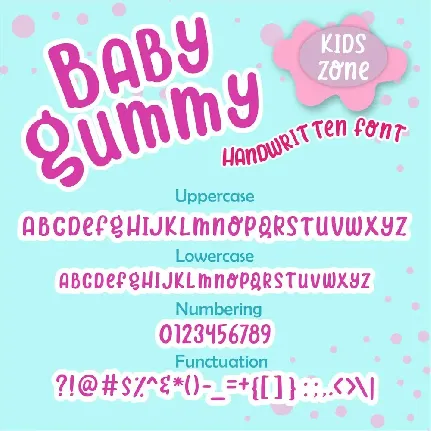 Baby Gummy Display font