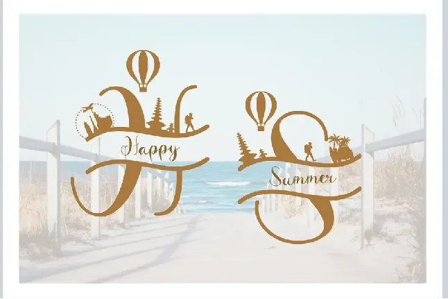 Vacation Monogram font