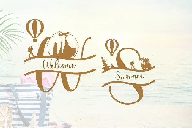 Vacation Monogram font