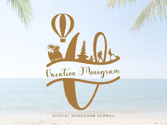 Vacation Monogram font