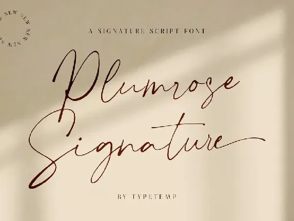 Plumrose Signature font