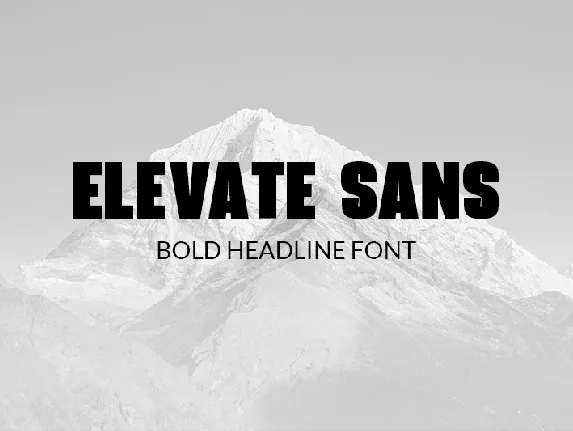 Elevate Sans font