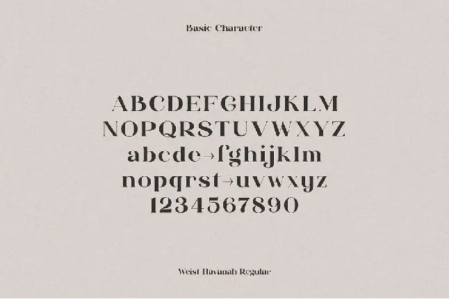 Weist Havanah font