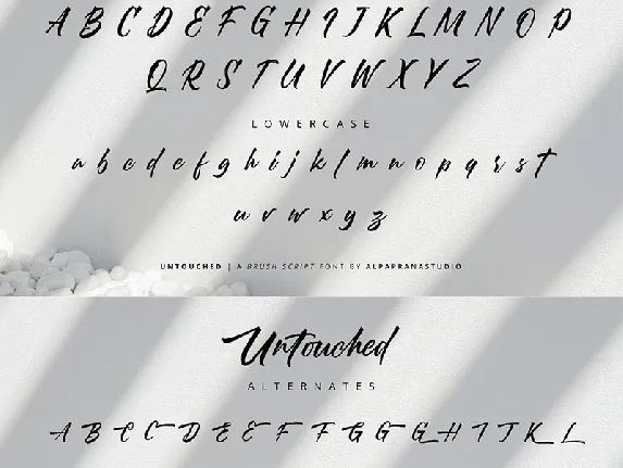 Untouched font