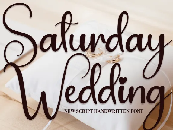 Saturday Wedding Script font