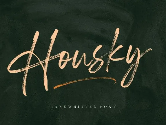 Housky Brush font