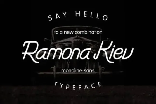 Ramona Kiev – Monoline font