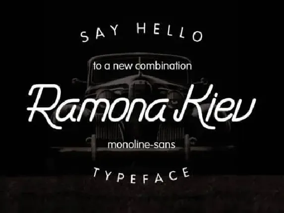 Ramona Kiev – Monoline font