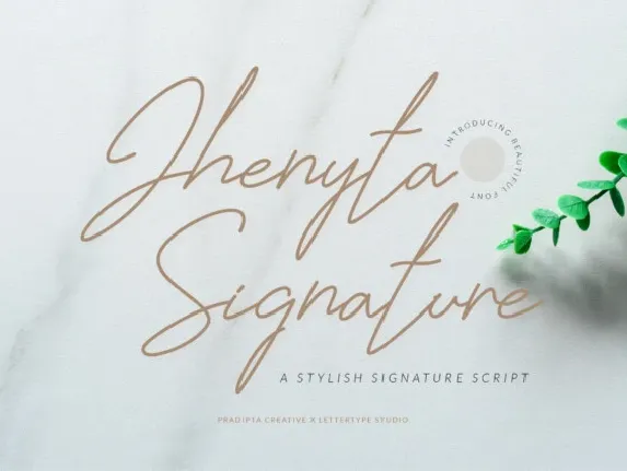 Jhenyta Signature font