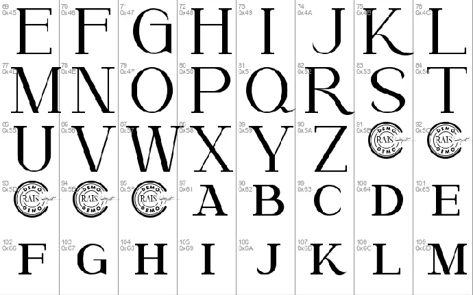 Roman City Demo font