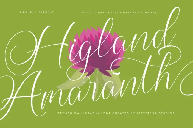 Higland Amaranth font