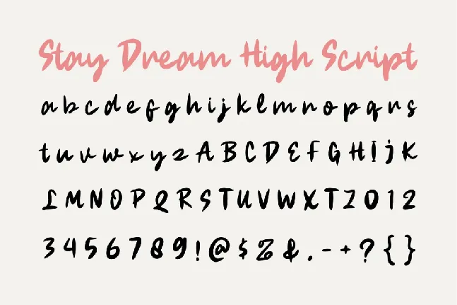 Stay Dream High Free font