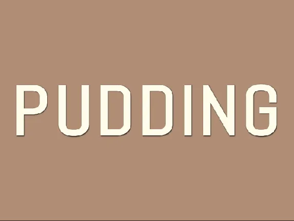 Pudding font