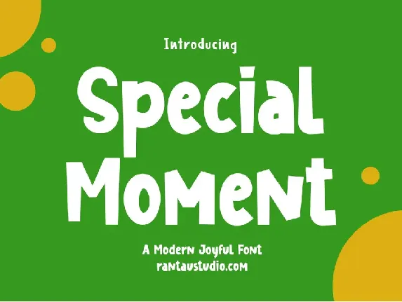 Special Moment font