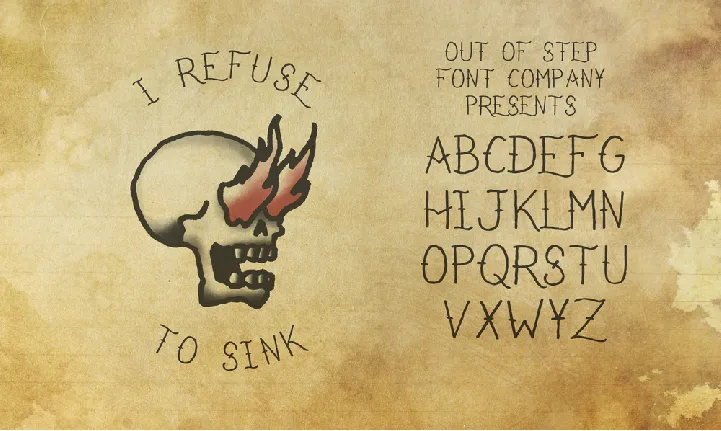 I Refuse To Sink font