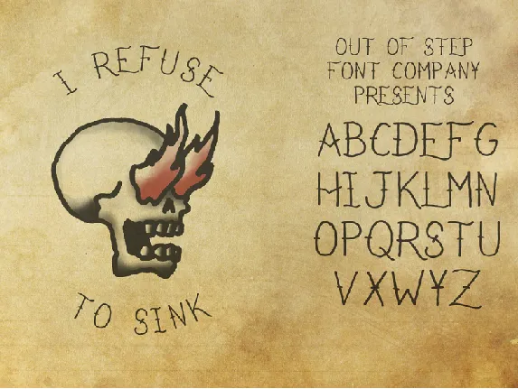 I Refuse To Sink font