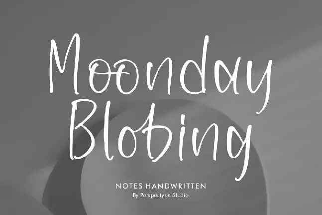 Moonday Blobing font