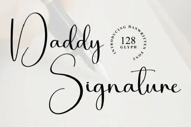 Daddy Signature font