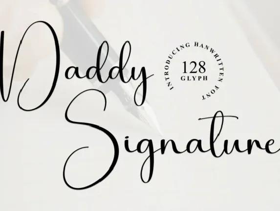 Daddy Signature font