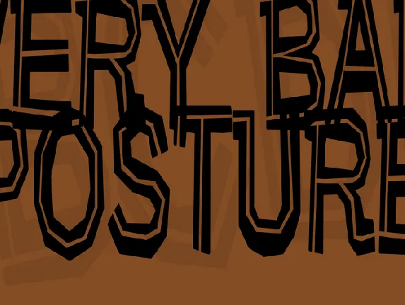 Very bad posture font