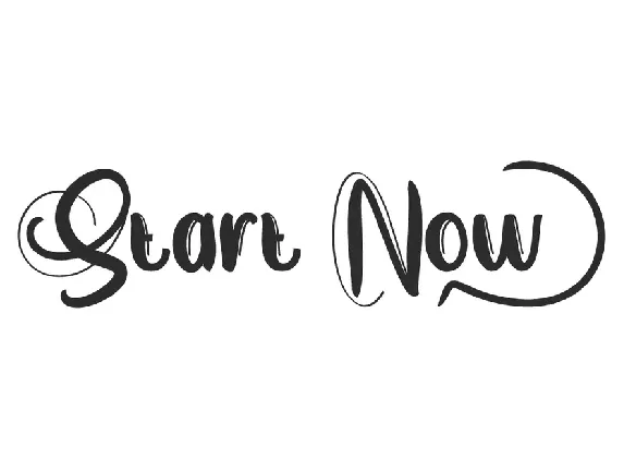 Start Now Brush font