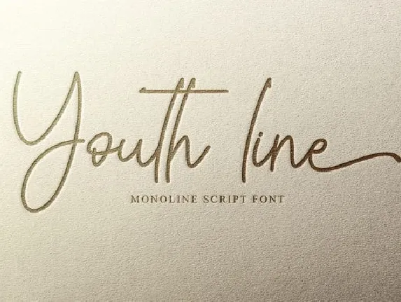 Youth line font