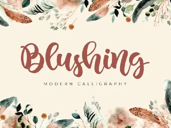 Blushing Script font