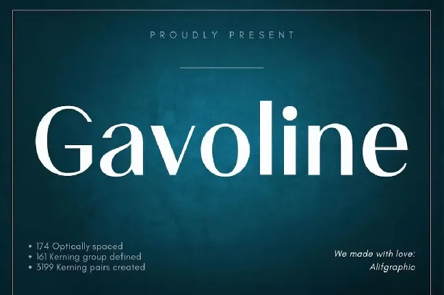 Gavoline font