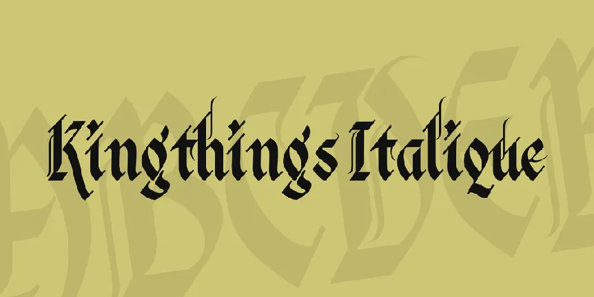 Kingthings Italique font