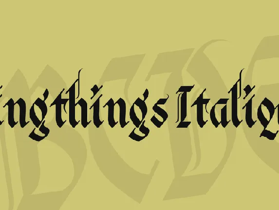 Kingthings Italique font