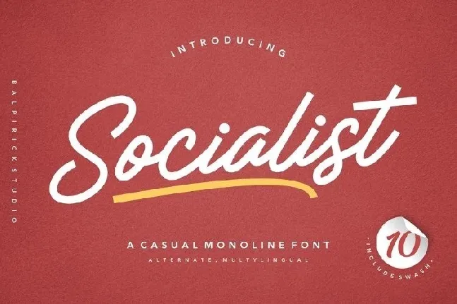 Socialist Casual Monoline font