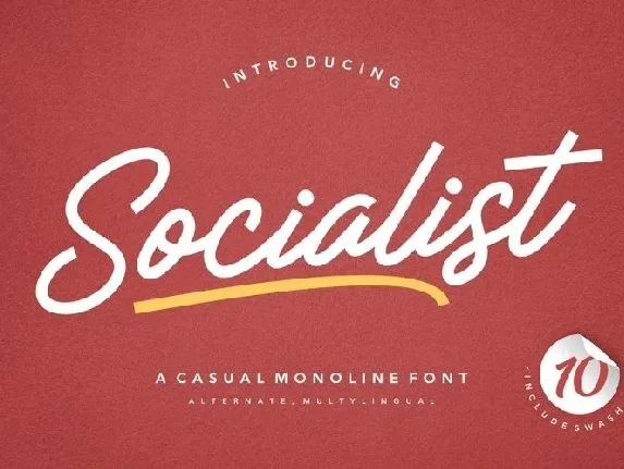 Socialist Casual Monoline font